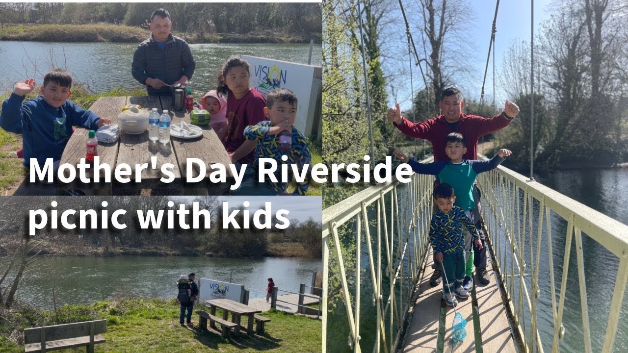 Mother’s day Riverside picnic with kids #MothersDay #FamilyPicnic #Wimborne #OutdoorFun  #riverside
