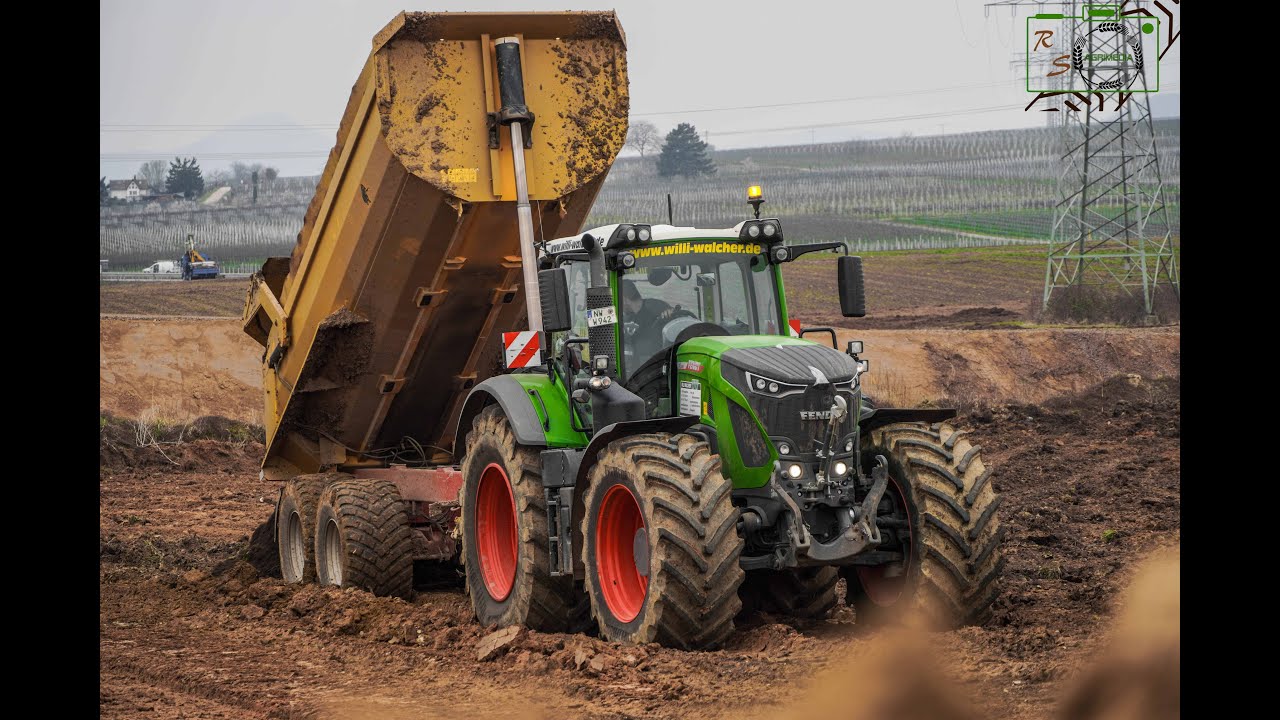 3 Traktoren im Baustelleneinsatz/ Fendt 942/ 2x JCB Fasttrac 4220