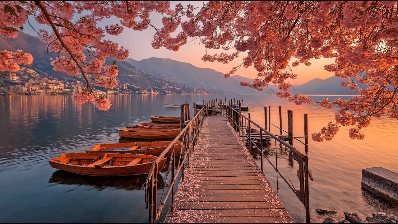 Spring in Lake Como 🌸 Italian Jazz for Relaxation & Focus |Chill Mediterranean Music & Italian Vibes