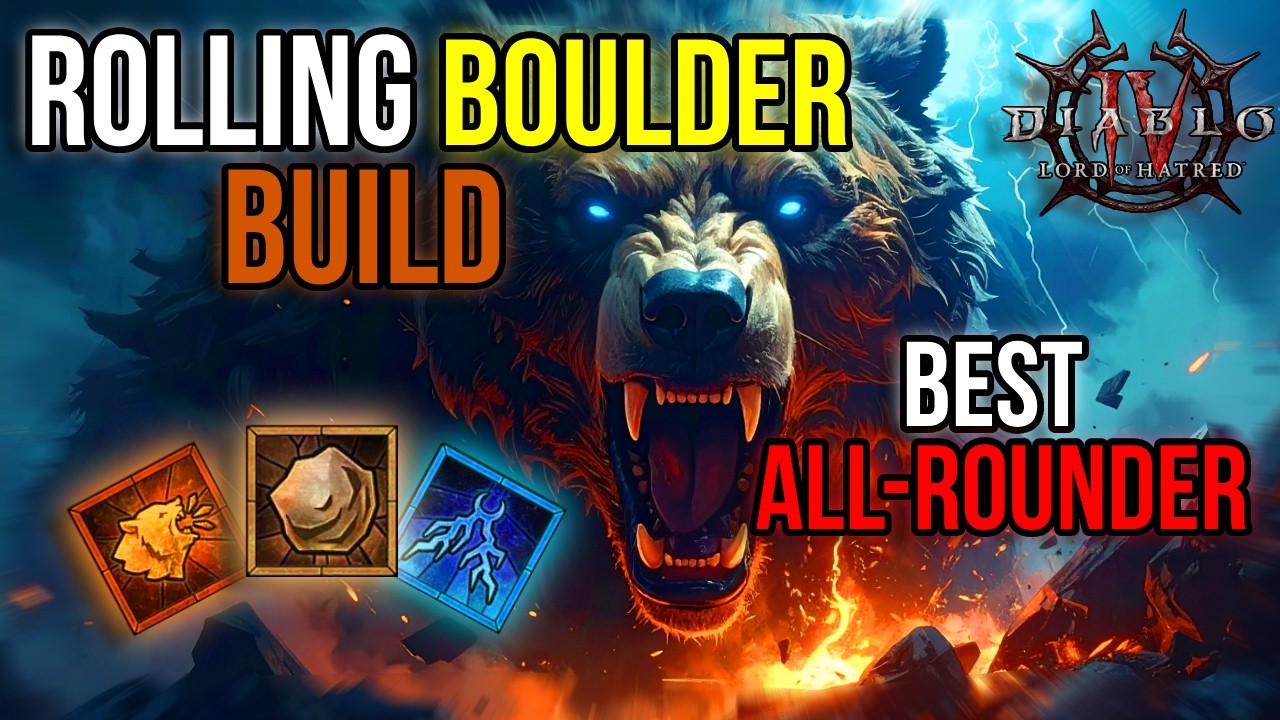 BEST ALL ROUNDER DRUID BUILD BOULDER IS INSANE FULL GUIDE Diablo 4 Lord Of Hatred