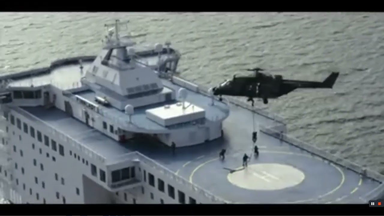 Finnish SOF use helicopters to board ship in the Baltic Sea - Konflikti - Conflict