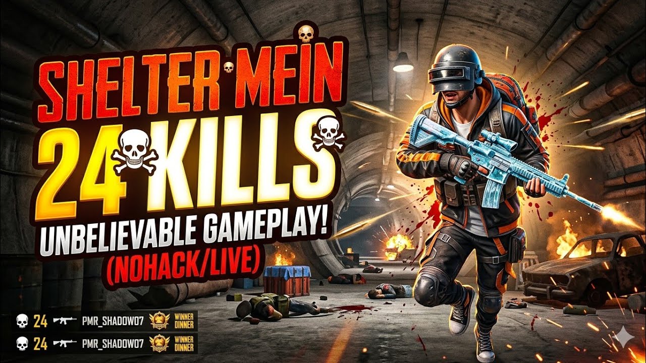 SHELTER FULL RUSH 😈24 KILLS | BGMI Hindi Gameplay #bgmi #gaming #bgmigameplay #odishagamer #odiabgmi