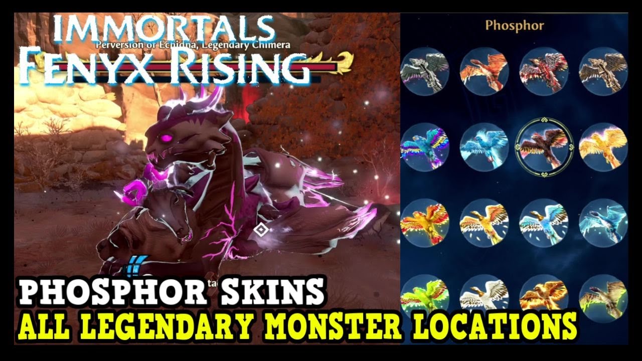 Immortals Fenyx Rising All Legendary Monster Locations with Phosphor Skins (Ornithology Trophy Guide