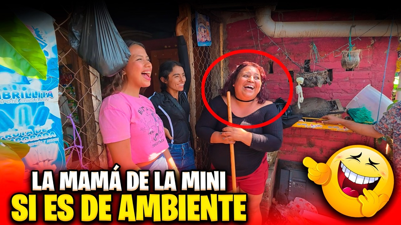 Llegamos a la casa de la Mini y miren como nos recibió su mamá. Karina esta decepcionada
