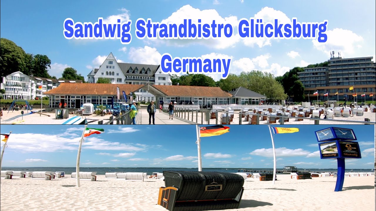 Nice Places in Germany. Glücksburg Strand. Sandwig Strandbistro Glücksburg , Germany~ Travel Video