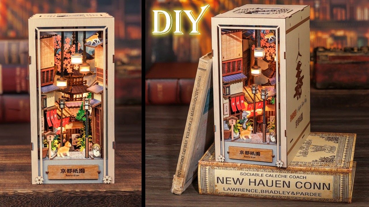 Kyoto Gion | Anavrin || DIY Miniature Booknook - Relaxing Satisfying Video ASMR