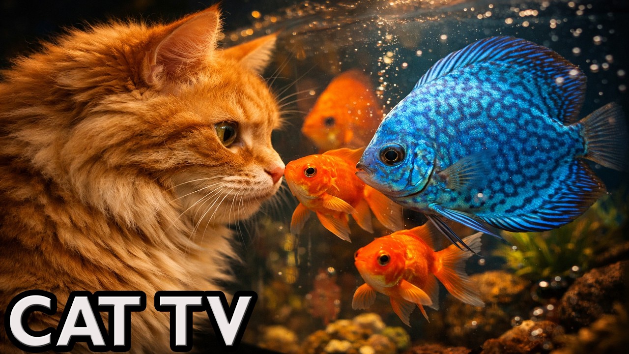 🔴 LIVE Cat TV for Cats to Watch 🐠 Relaxing Fish Aquarium (4K, No Music)