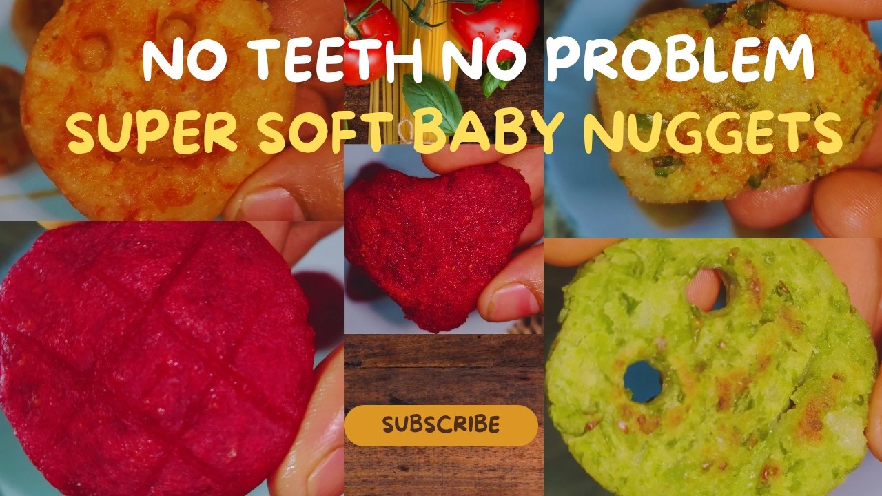 5 Healthy BLW Baby Bites 👶 | No Teeth Nuggets | 8+ Months Baby Food