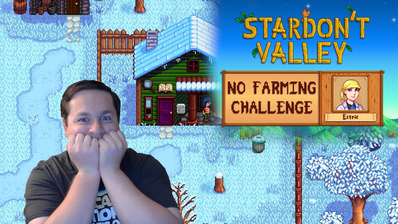 Our First Stardew Winter! -- Stardew Valley No Farming Challenge Run