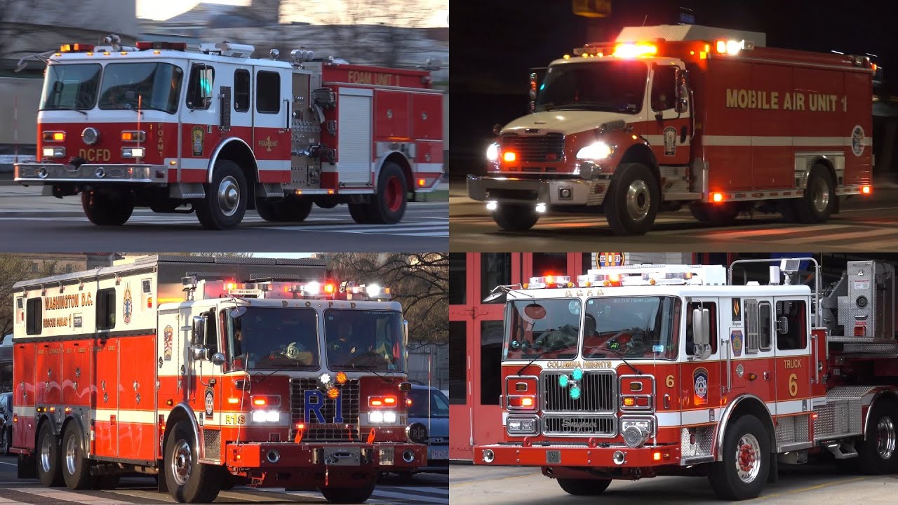 DCFD Response Compilation 2024 - Fire Trucks Responding