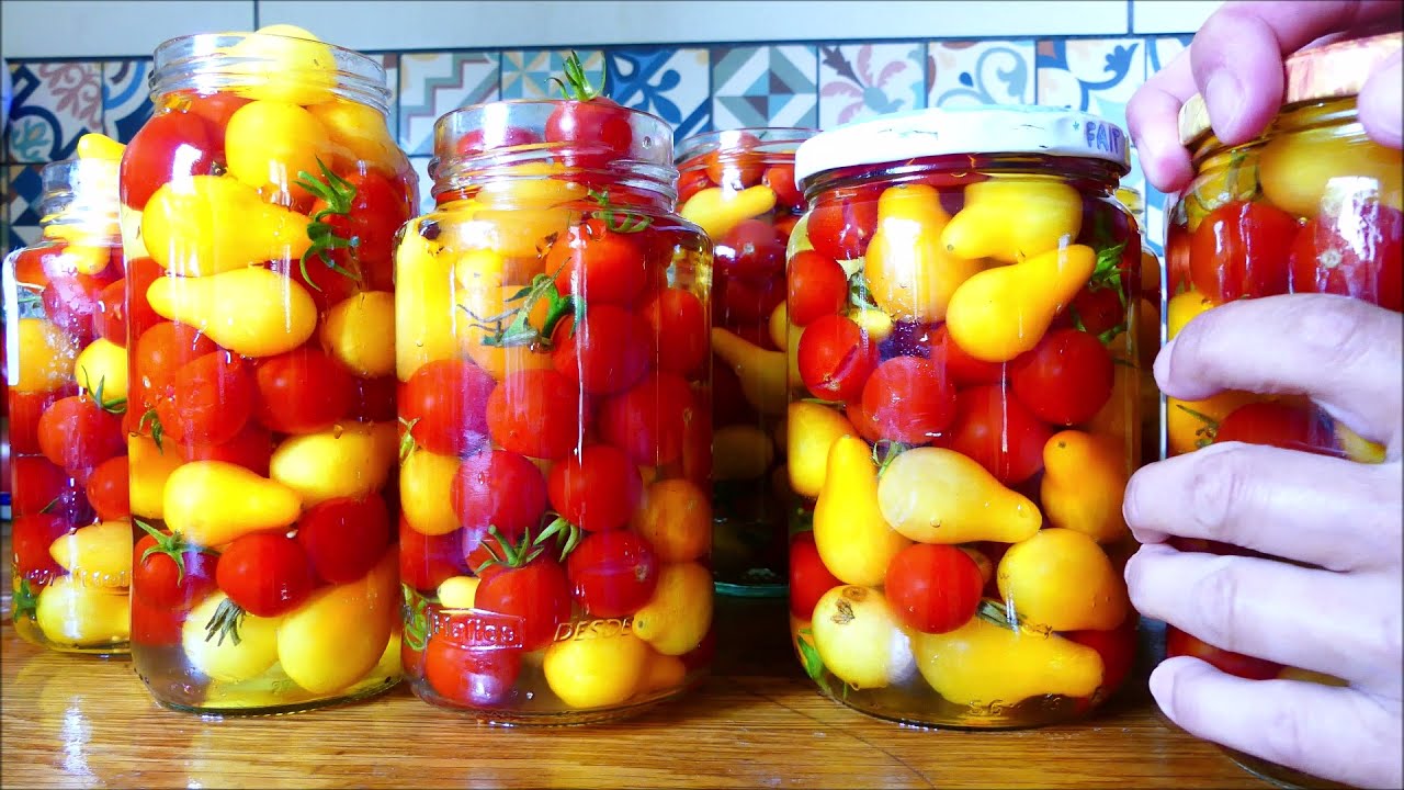 Tomates Cherris en conserva en 20 minutos