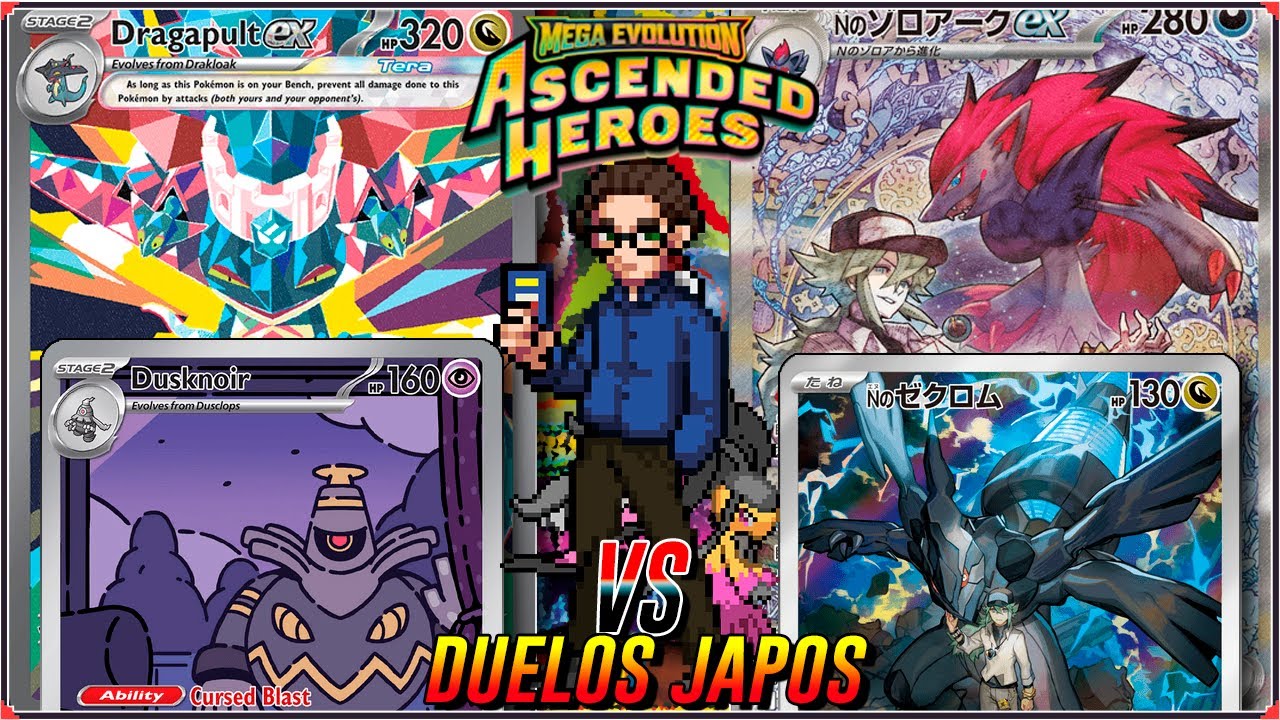 Pokemon TCG | Dragapult ex vs Zoroark de N  | Duelos Japos Ascended Heroes !!!
