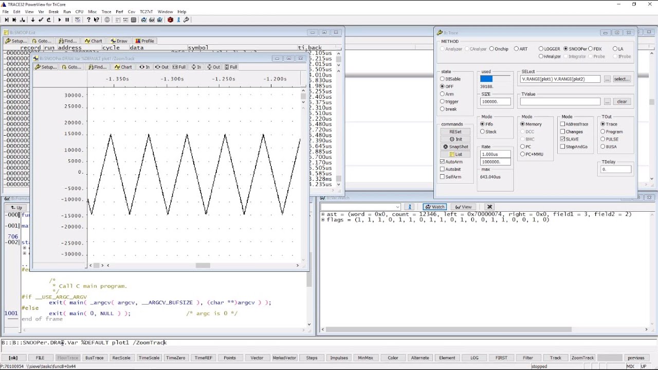 Variable Logging Using the SNOOPer Trace