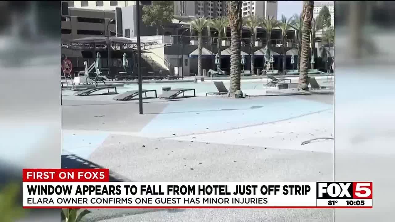 Guest injured after window fell from hotel near Las Vegas Strip