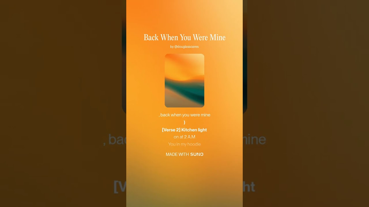 Back When You Were Mine