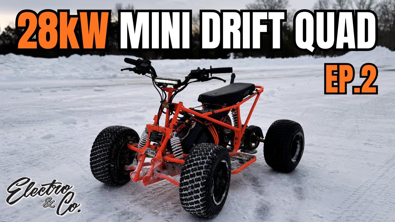 28kW Electric Mini Drift Quad Build - Part 2 (First Ride)