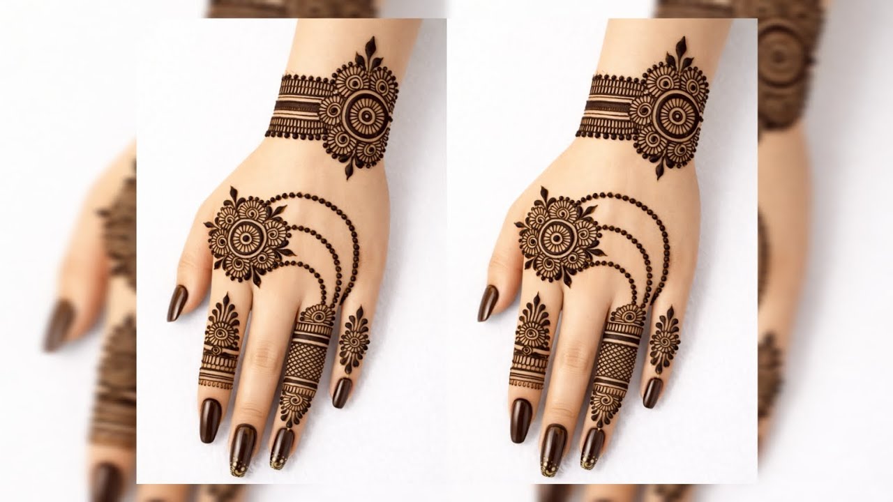 Back Hand Simple and Stylish Mehndi // Beautiful Mehndi Design 🥰💖 #mehndi #henna #letestvideo. 