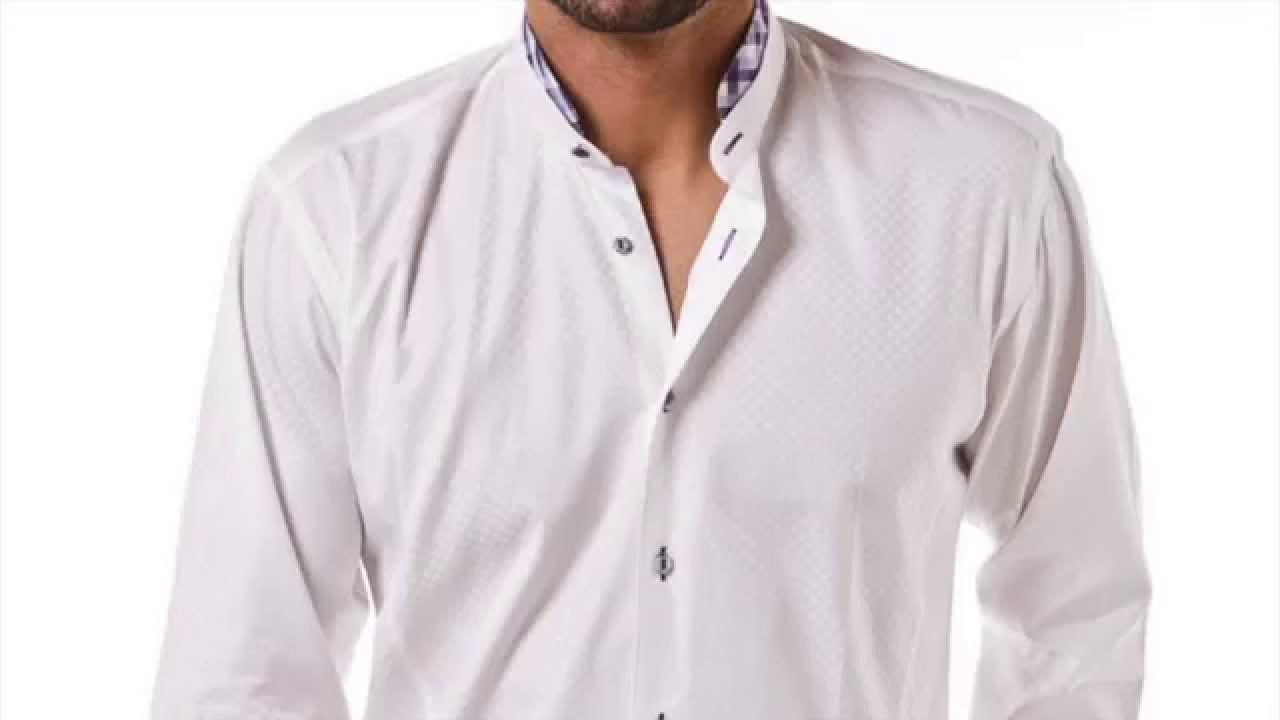 Chemise homme blanche unie Gazoil Collection modèle Mao