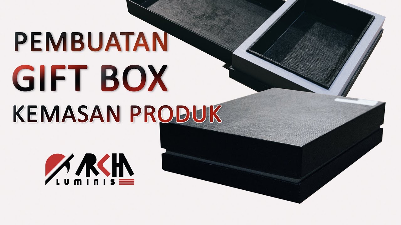 Pembuatan Gift Box Hardbox / kemasan produk menggunakan teknologi Grooving