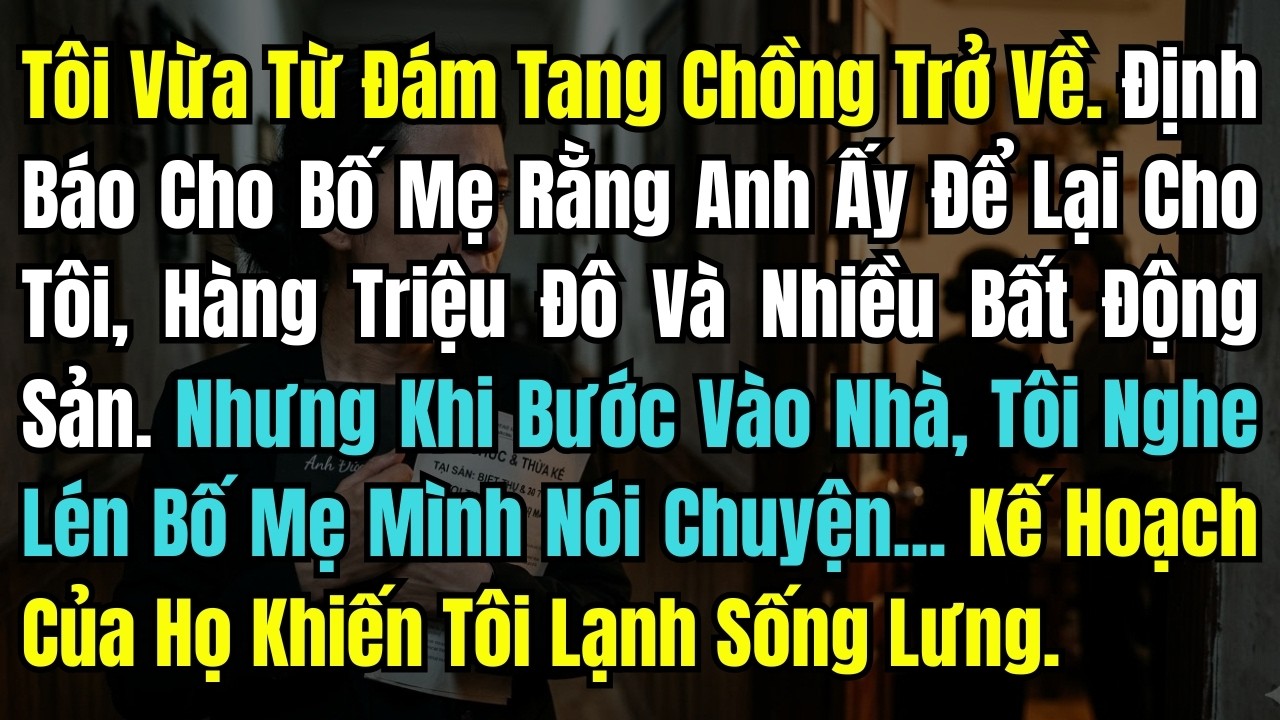 Bố Mẹ Tôi Bỏ Tang Lễ Chồng Tôi Để Đi Gặp Bác Sĩ Tâm Lý — Kế Hoạch Của Họ Khiến Tôi Lạnh Sống Lưng