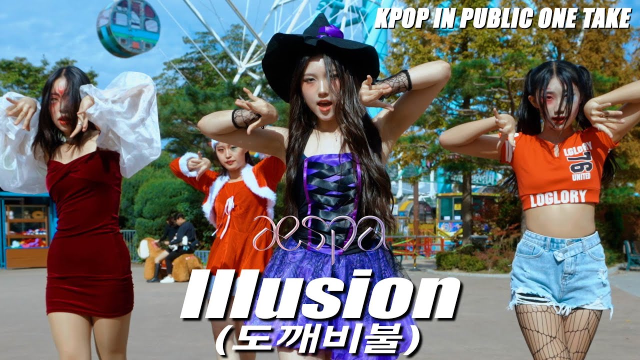 [KPOP IN PUBLIC ONE TAKE] aespa(에스파) - Illusion(도깨비불) DANCE COVERㅣ@HalloweenㅣPREMIUM DANCE STUDIO