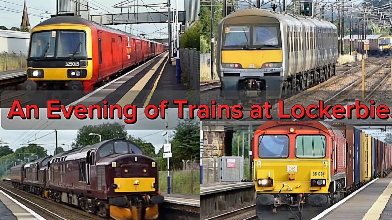 An evening of trains at lockerbie with 2x Class 37s and 5x 325s Royal mail trains and more! 16th