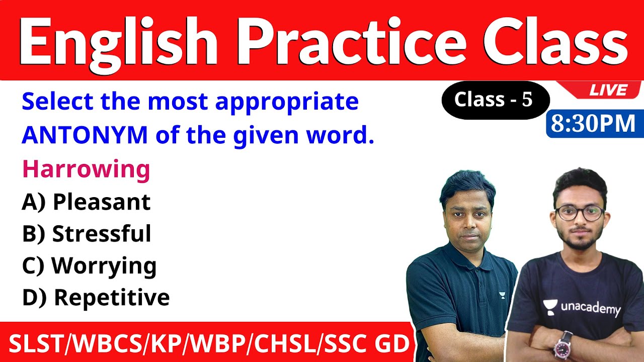 English Class 2022 WBP KP & WBCS | MCQs Model Practice Set - 05 | TWS Academy | SLST /CHSL english