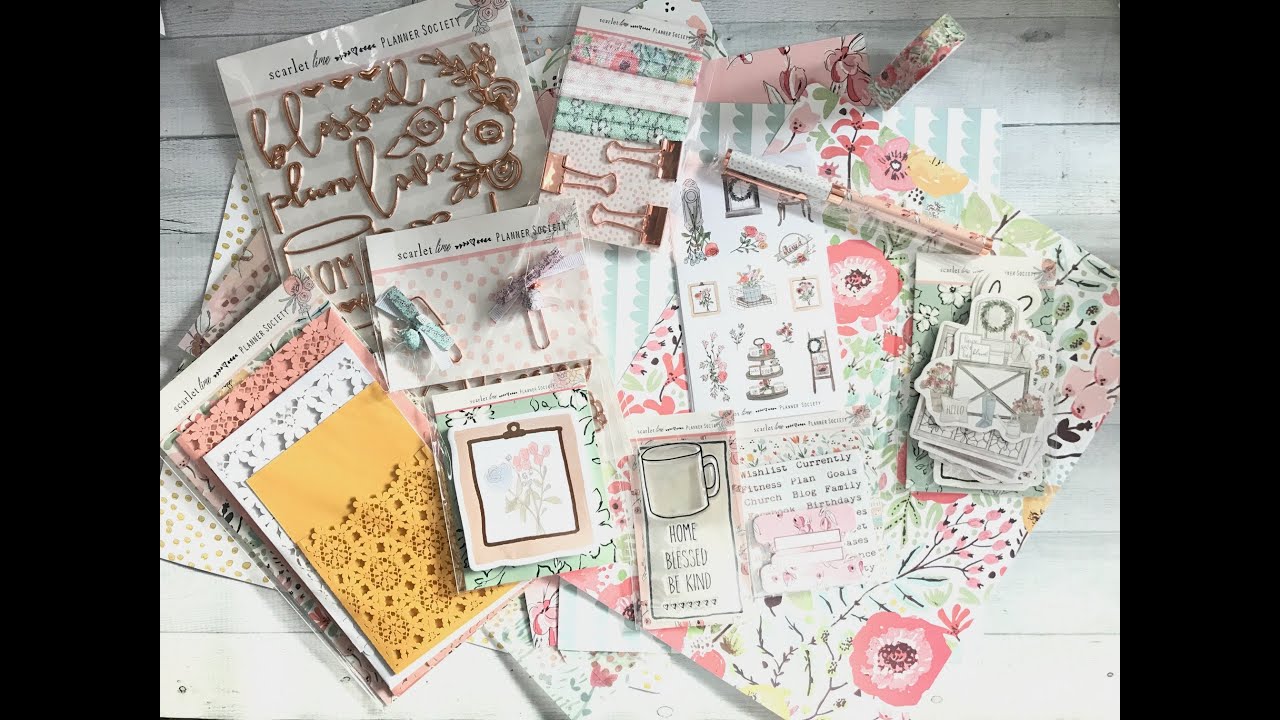 Unboxing of The Planner Society (TPS) August 2018 kits