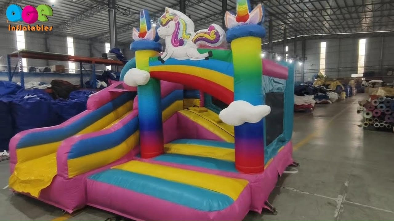🦄✨ Unicorn Rainbow Bounce House: Slide, Jump, Sparkle All Day!