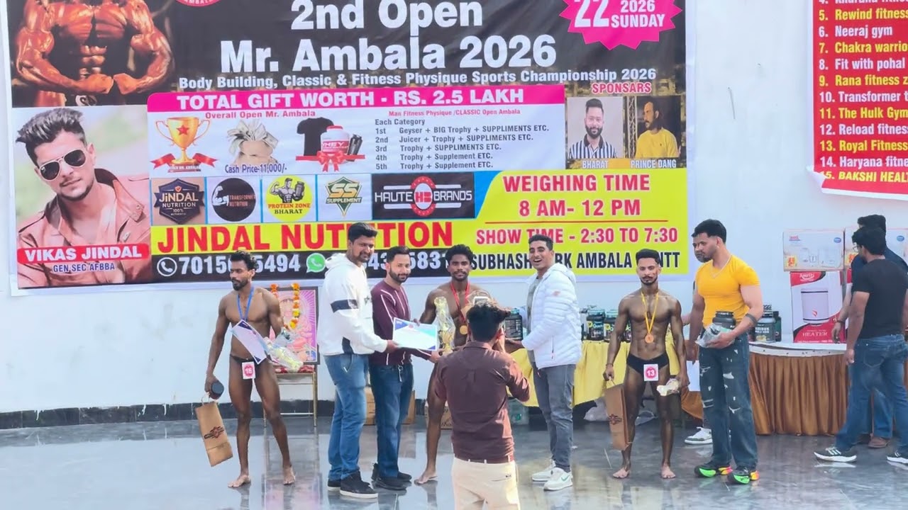 Body Building Competition | Ambala Cantt | Open Stage Tournament | 