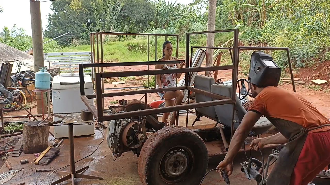 Novo projeto transportador com chassi de Fusca e motor de moto 200 cc