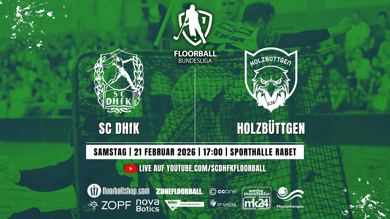 1. Floorball Bundesliga | SC DHfK Leipzig vs. DJK Holzbüttgen | 17. Spieltag