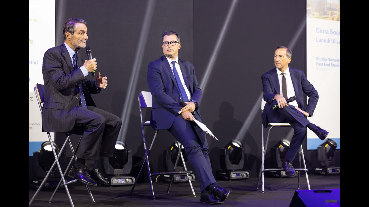 Dialogo Andrea Dellabianca, Attilio Fontana, Giuseppe  Sala - Cena Sociale Cdo Milano 2023