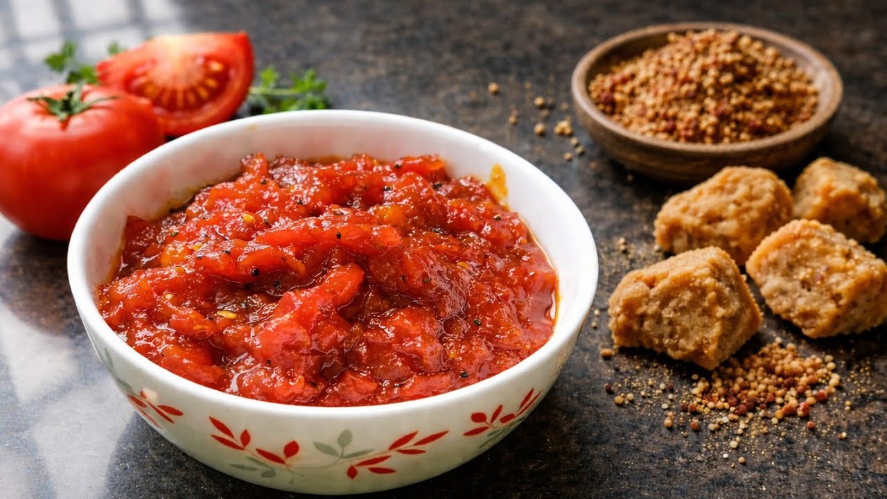 HEALTHY Tomato chutney Easy recipe/ গুর দিয়ে টমেটো চাটনী #tomato #chutney #chutneyrecipe #recipe 
