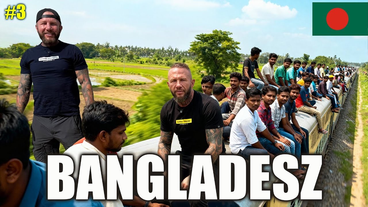 NIEBEZPIECZNA jazda na DACHU zatłoczonego POCIĄGU w BANGLADESZU! Dhaka - slumsy