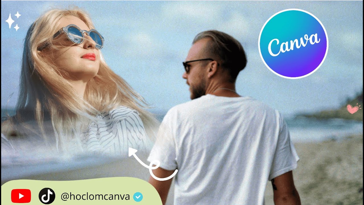 Hiệu Ứng Mờ Khi Ghép Ảnh Trên Canva | Hoclomcanva