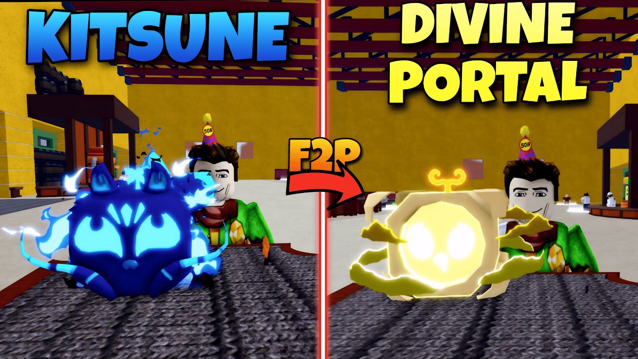 Обмен от KITSUNE до DIVINE PORTAL менее чем за 20 сделок (Blox Fruit)