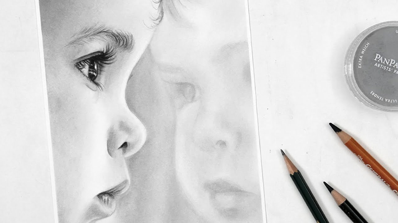Урок по рисованию реалистичного портрета — графит, уголь и пастель PanPastel.