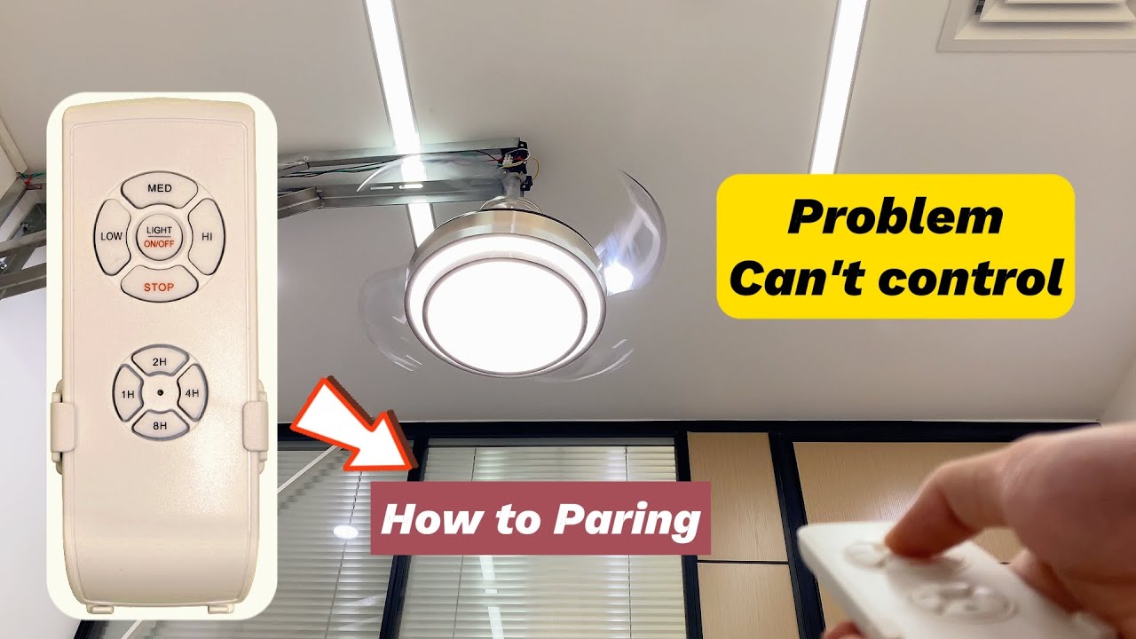 how to pair ceiling fan remote control via 433MHz remote control  | fan light control pairing tips