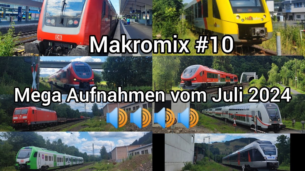 Makromix #10 im Hochsommer🔊🔊🔊.Tolle Aufnahmen vom Juli 2024! #makro #train #railway #zug