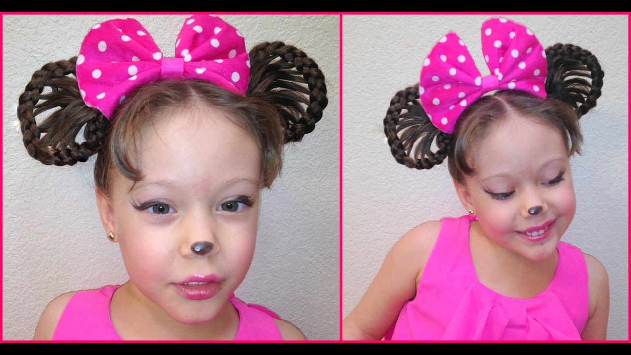 Peinado de Minnie Mouse - Minnie Mouse Hairstyle / Peinado para niña - Hairstyle for Girl