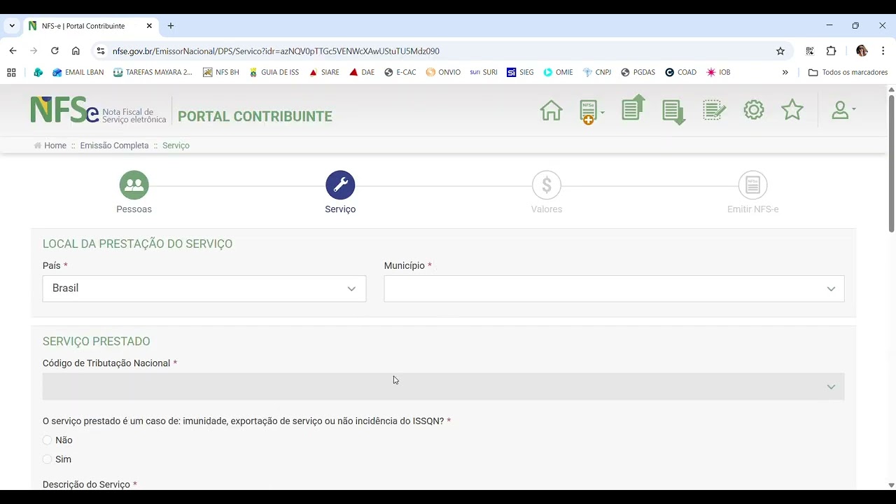 Emiss&atilde;o   NFS e   Portal Contribuinte