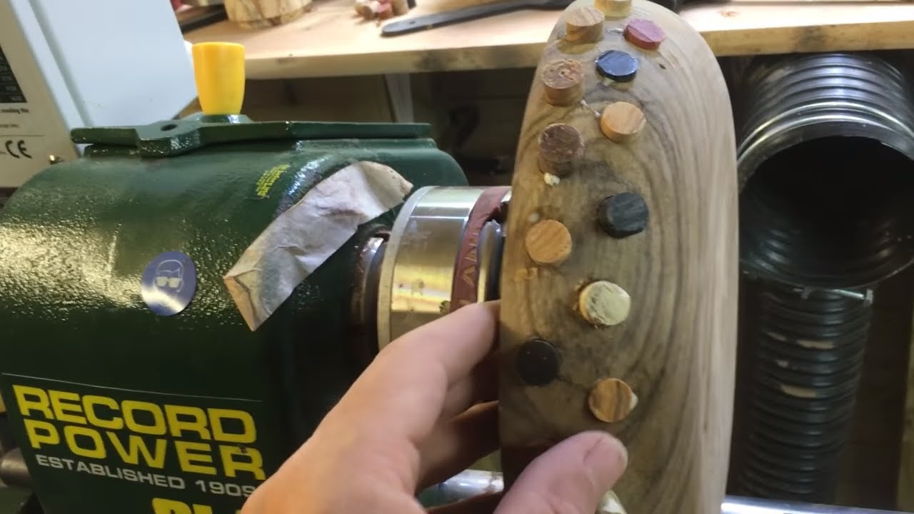 Woodturning -  Measles on a bowl