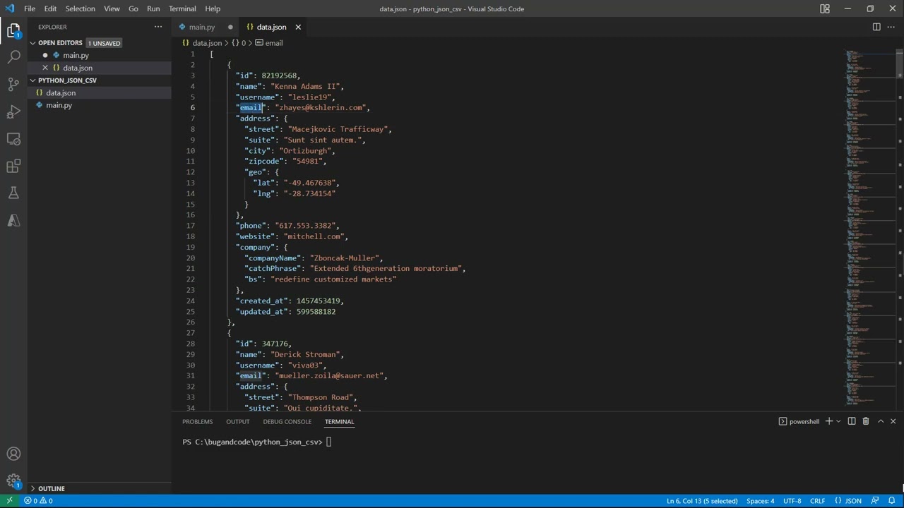 JSON To CSV using Python