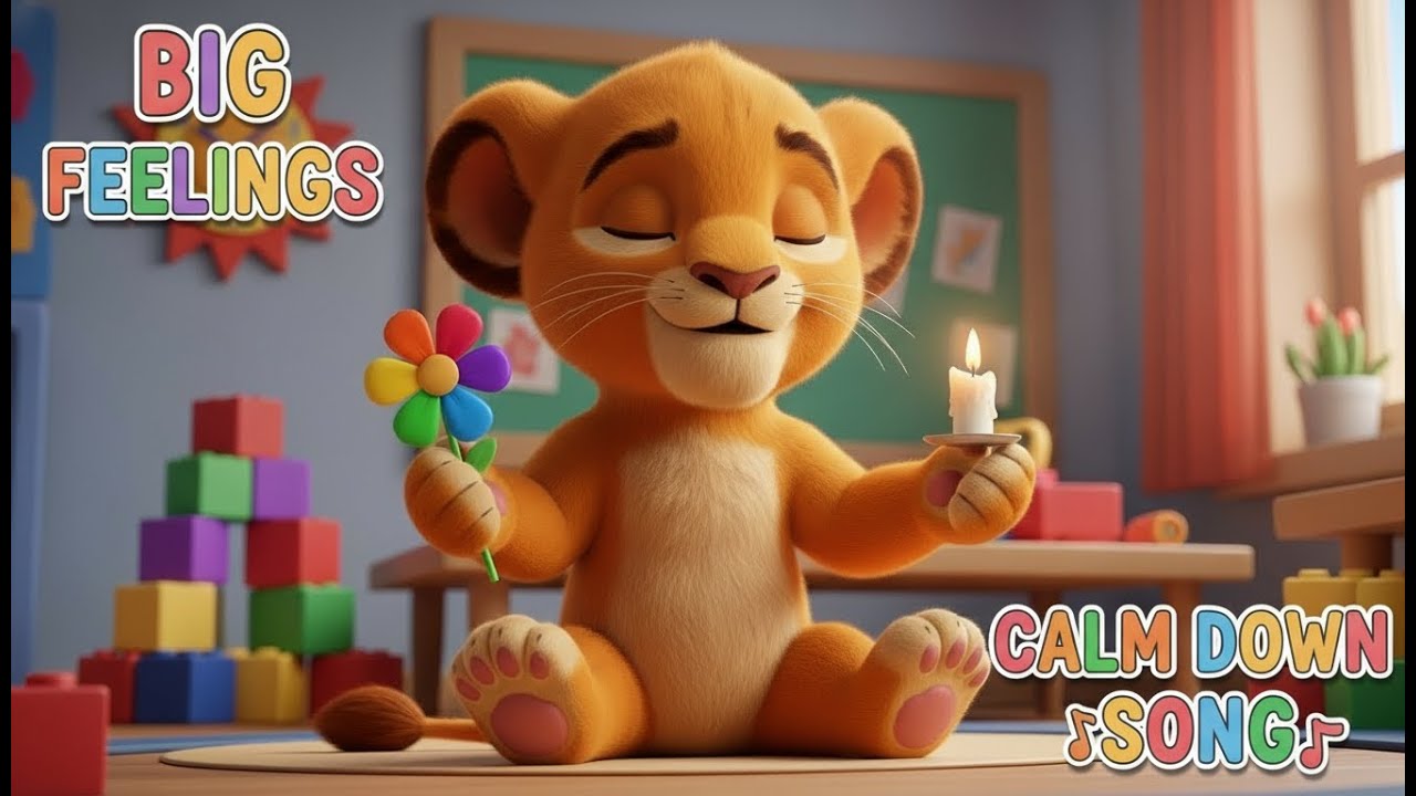 Big Feelings, Little Breaths 🦁 | Roary’s Calm Down Song for Kids | Tiny Paws Academy