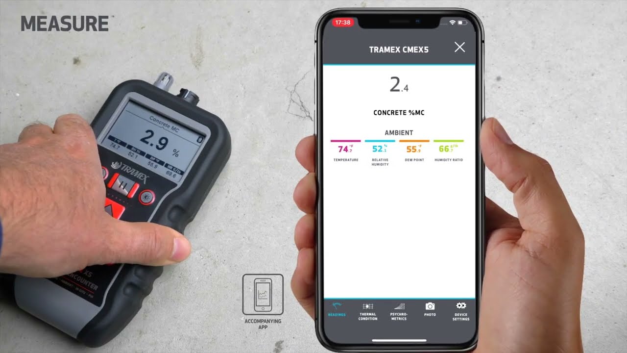 Accurate, Precise Tramex Concrete Moisture Meter!