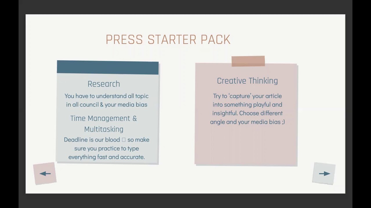 PRESS CORPS 101 - Natania Winoto