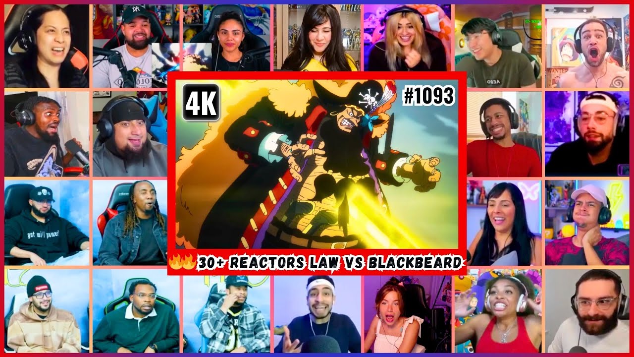 🔥🔥 30+ Reactors LAW VS BLACKBEARD Mega Reaction Mashup | One Piece 1093 Mega Reaction Mashup