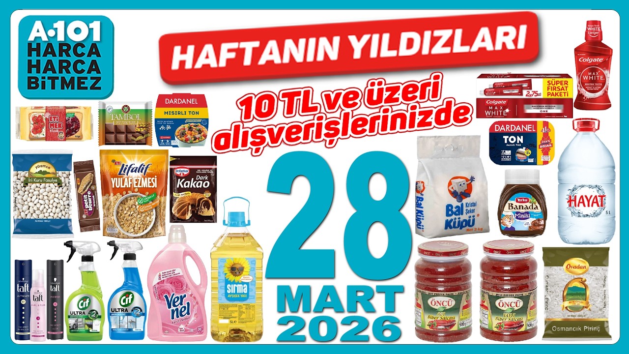A101 28 MART 2026 | A101 İNDİRİMLERİ TEMİZLİK & GIDA | A101 HAFTANIN YILDIZLARI | A101İNDİRİMİ