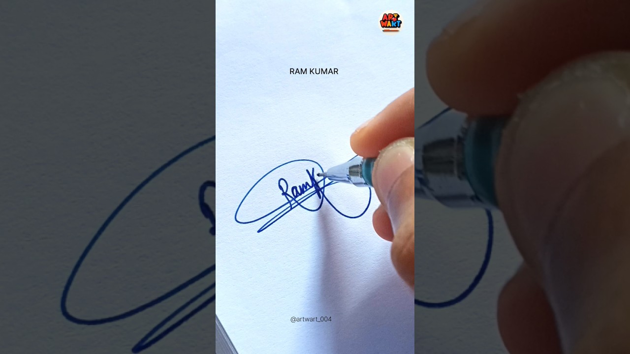 Ram kumar name signature style